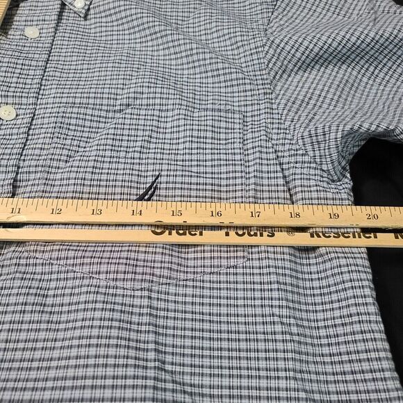 Nautica Mens Button Up Shirt Multicolor Size Small Cotton Short Sleeve Collar - Picture 3 of 12